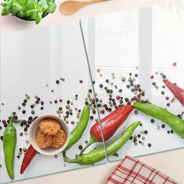 Skleněné krájecí prkénko Paprika a pepř ddk-nr-wm-00006872