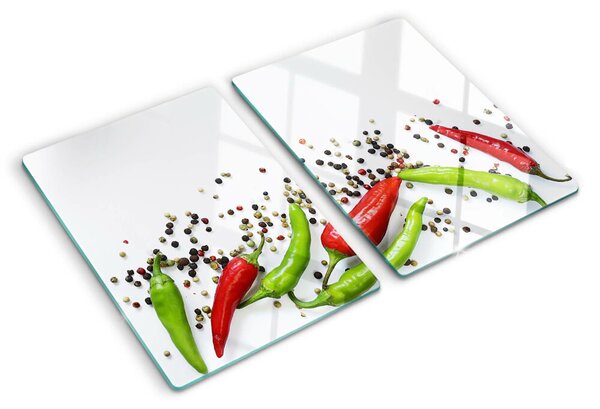 Skleněné krájecí prkénko Paprika a pepř ddk-nr-wm-00006872