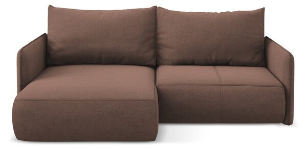 Růžová rozkládací/s úložným prostorem rohová pohovka (levý roh) Nanea – Makamii