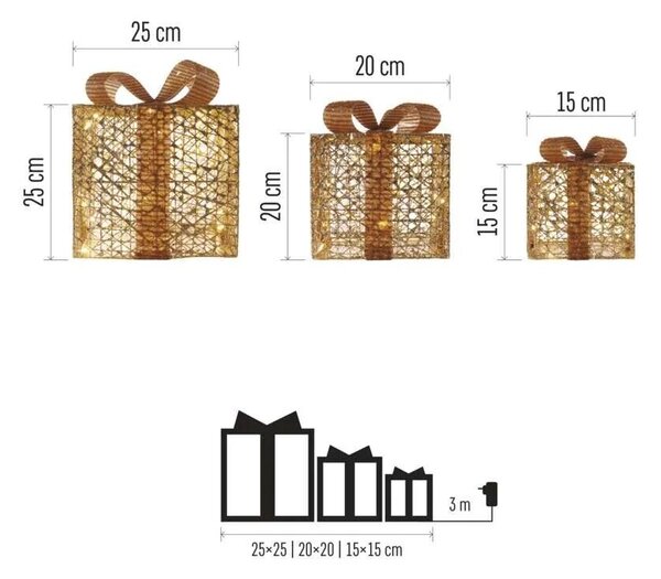 EMOS DCFC14 LED vánoční světelná dekorace integrovaný LED zdroj | 2700K