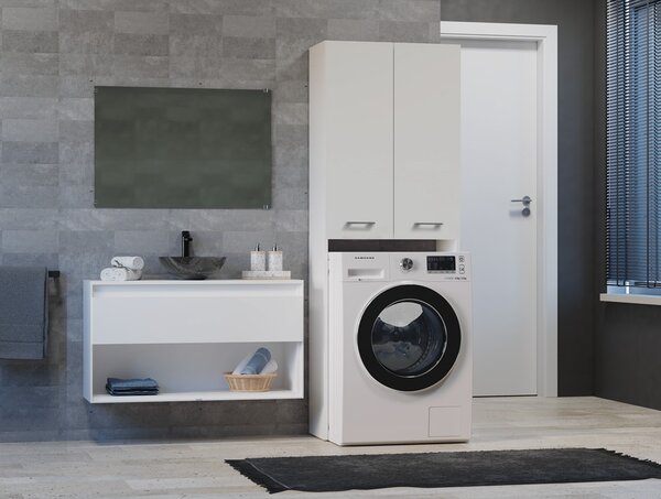 Skříňka nad pračku Perdieron 2 (bílá). Akce -20%