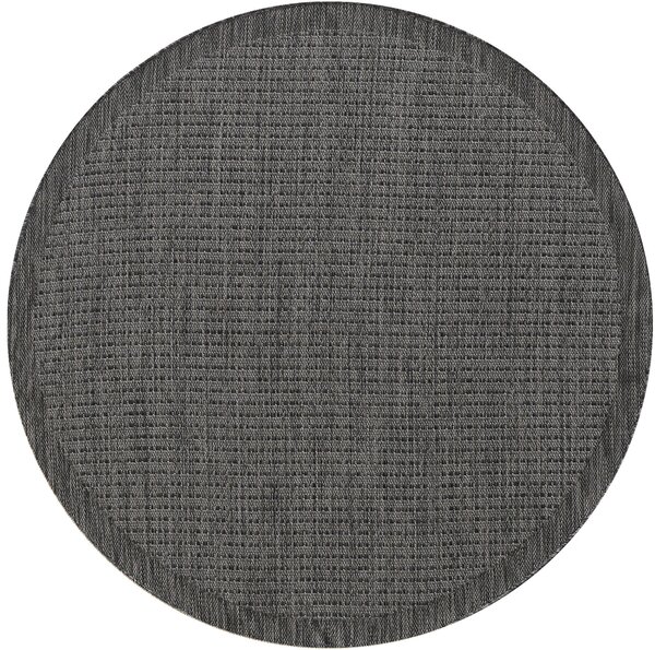 Ayyildiz, Kusový koberec Giza 1410 Black kruh, 120x120 (průměr) kruh, černá, chodba / předsíň