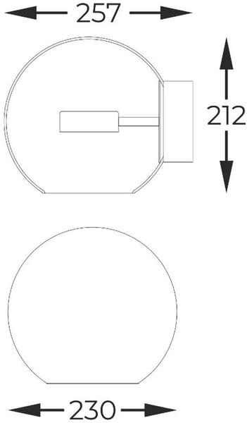 Zuma Line Enceladus nástěnné svítidlo 1x5 W průhledná-zlatá W0428-01D-L4AC