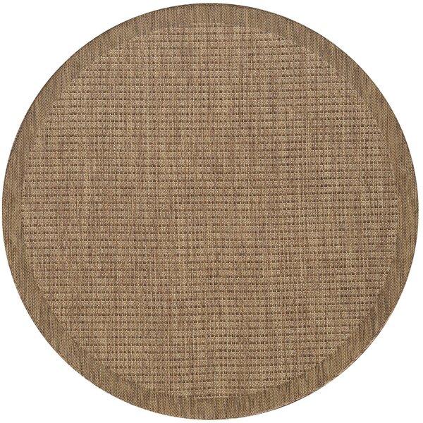 Ayyildiz, Kusový koberec Giza 1410 Brown kruh, 120x120 (průměr) kruh, hnědá, chodba / předsíň