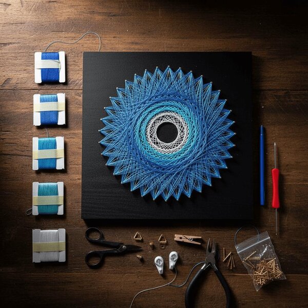 4Leaders Kreativní sada String Art mandala 30×30 cm
