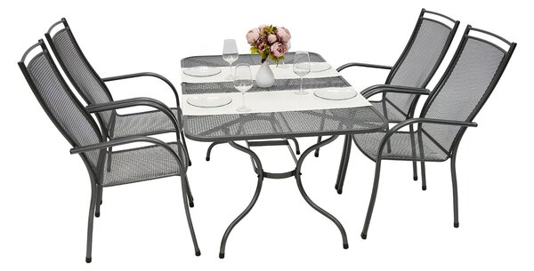 Zahradní kovová sestava PALMA I. 1+4 Stůl obdelník 145x90 cm (CT0309)