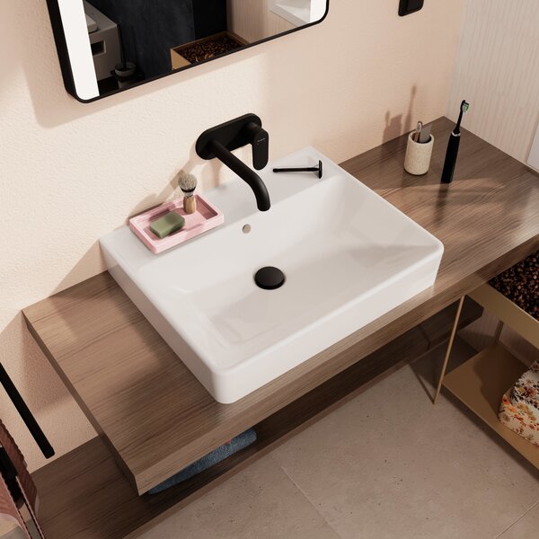 Hansgrohe Xanuia Q umyvadlo 60x48 cm obdélníkový klasický-na pult bílá lesk 60244450