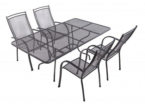 Zahradní kovová sestava PALMA I. 1+4 Stůl obdelník 145x90 cm (CT0309)