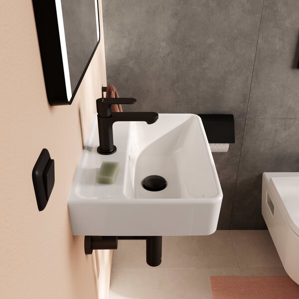 Hansgrohe Xanuia Q umyvadlo 45x34 cm obdélníkový klasický bílá lesk 60130450