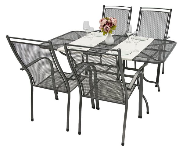 Zahradní kovová sestava PALMA I. 1+4 Stůl obdelník 145x90 cm (CT0309)