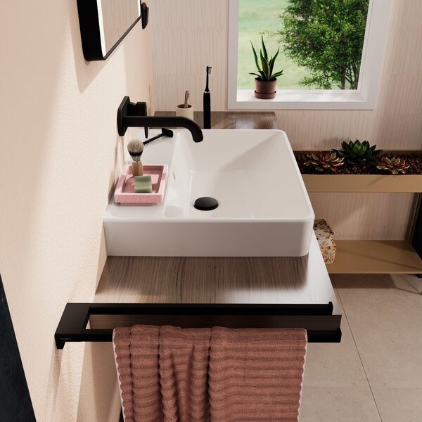 Hansgrohe Xanuia Q umyvadlo 60x48 cm obdélníkový klasický-na pult bílá lesk 60244450