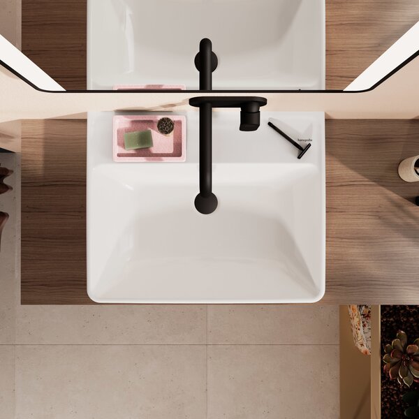 Hansgrohe Xanuia Q umyvadlo 60x48 cm obdélníkový klasický-na pult bílá lesk 60244450