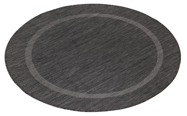 Ayyildiz, Kusový koberec Relax 4311 Black kruh, 120x120 (průměr) kruh, černá, chodba / předsíň