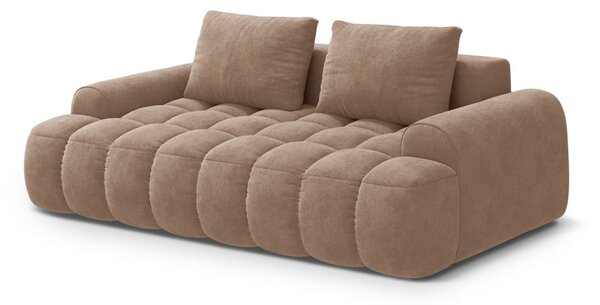 Světle hnědá sametová pohovka 200 cm Linz – Cosmopolitan Design