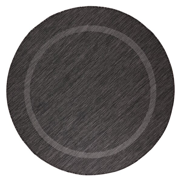 Ayyildiz, Kusový koberec Relax 4311 Black kruh, 120x120 (průměr) kruh, černá, chodba / předsíň