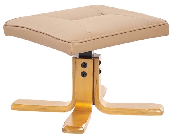 Masážní křeslo RELAXPRO s podnožkou Umělá kůže Světle hnědá