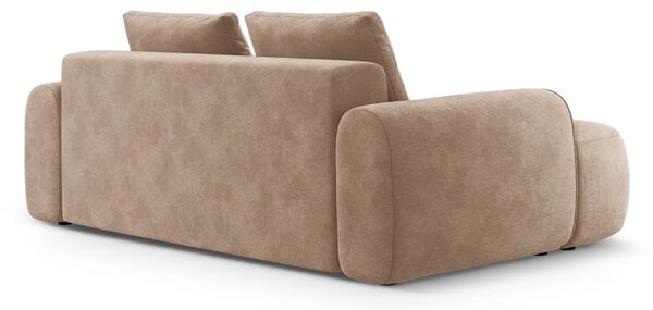 Světle hnědá sametová pohovka 200 cm Linz – Cosmopolitan Design