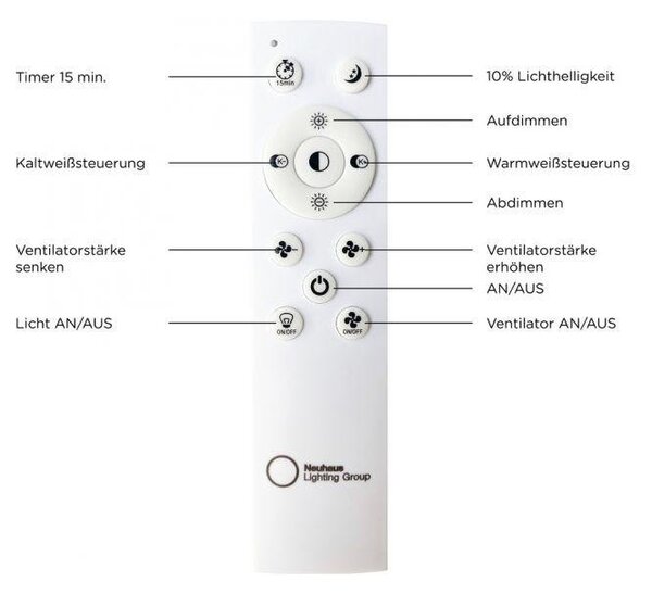 LD 14643-16 Zápustný ventilátor FLAT-AIR LED - LEUCHTEN DIREKT / JUST LIGHT