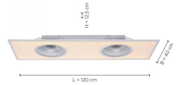 LD 14643-16 Zápustný ventilátor FLAT-AIR LED - LEUCHTEN DIREKT / JUST LIGHT