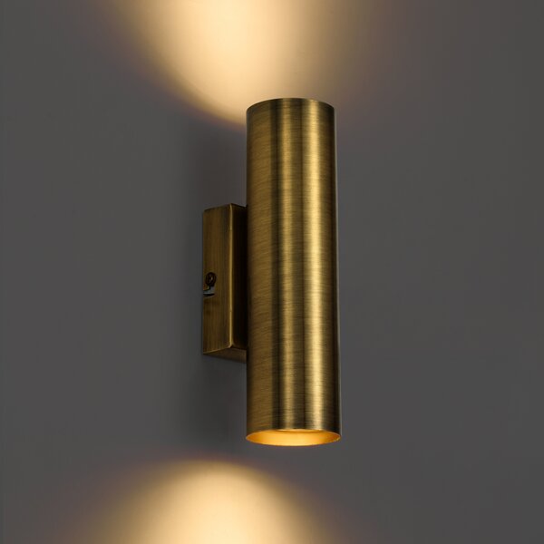 Moderní nástěnná lampa bronzová 2-světlo - Jeana