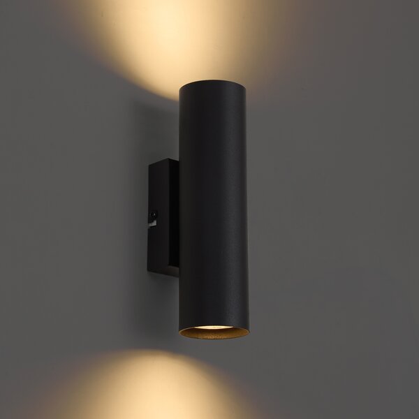 Moderní nástěnná lampa černá 2-světlo - Jeana