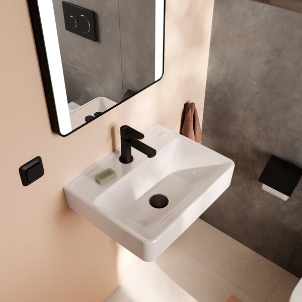 Hansgrohe Xanuia Q umyvadlo 50x39 cm obdélníkový klasický bílá lesk 60233450