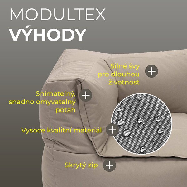 Textilní modulová sestava MODULTEX pro 4 osoby (cappuccino) bez náplně