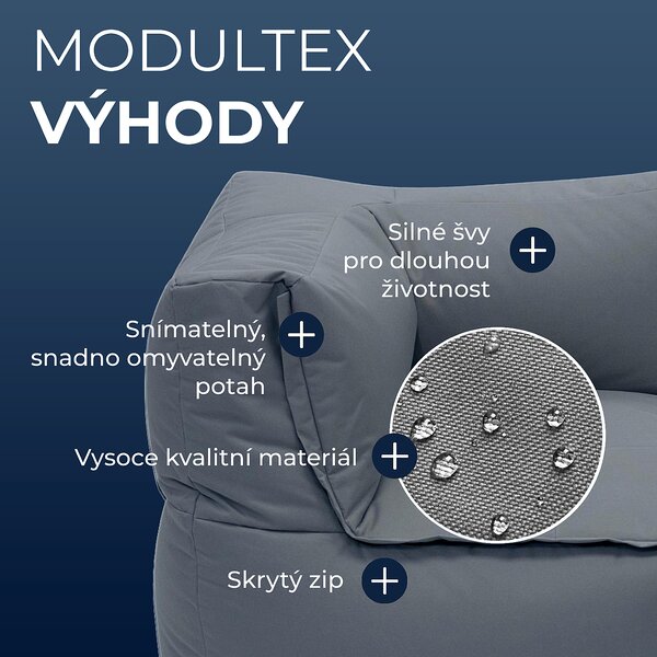Textilní modulová sestava MODULTEX pro 5 osob (šedá) bez náplně
