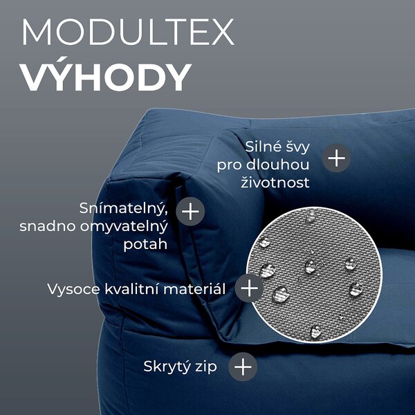 Textilní modulová sestava MODULTEX pro 4 osoby (tmavě modrá) bez náplně