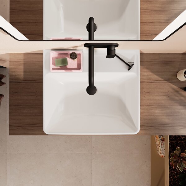 Hansgrohe Xanuia Q umyvadlo 55x48 cm obdélníkový klasický-na pult bílá 60239450