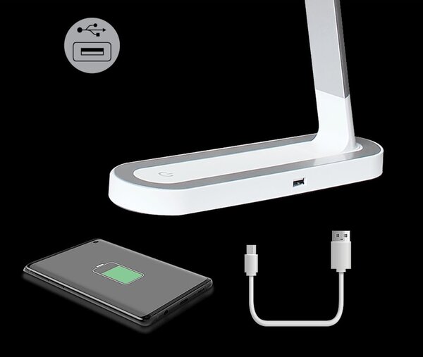 Rabalux 3349 Misha LED Moderní stolní lampička | Přírodní bílá | Stmívatelné | 7W | Bílá - r-3349