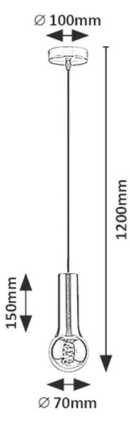 Rabalux 72015 Zuriel Lustr | E27 | Chrom | Kov - r-72015