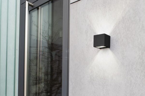 Lutec 5189125012 Gemini LED Nástěnné venkovní světlo | Teplá bílá | Černá | 9W | 3000 K