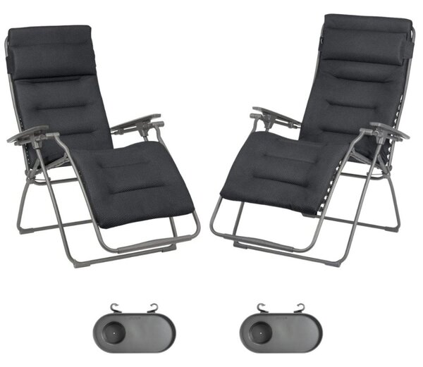 Zvýhodněná sada 2026: 2x Relaxační křeslo FUTURA BeComfort šedá Dark Grey (vel. standard a XL)