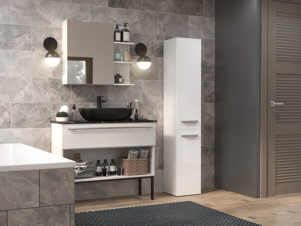 Koupelnová skříňka Neltossa 10 (lesk bílý). Akce -22%