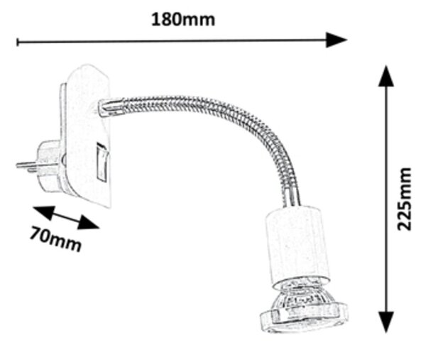 Rabalux 5673 Dobra LED bodové svítidlo | Teplá bílá | 45W | Bílá - r-5673