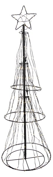 Vánoční stojací lampa černá strom 150 cm vč. LED s časovačem IP44 - Ugoku