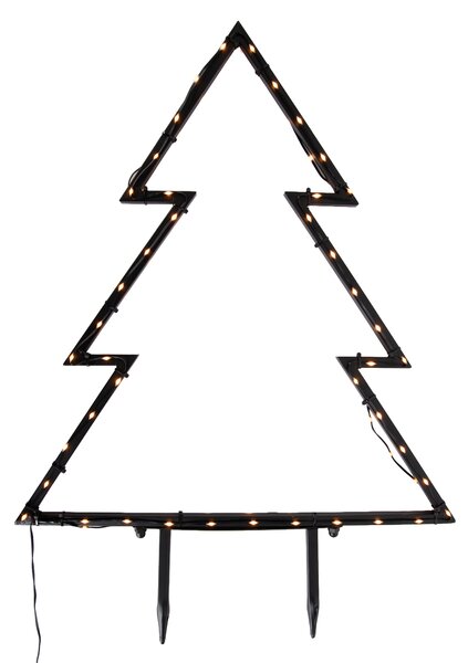 Vánoční stromek reflektor černý 71 cm vč. LED IP44 - Kas