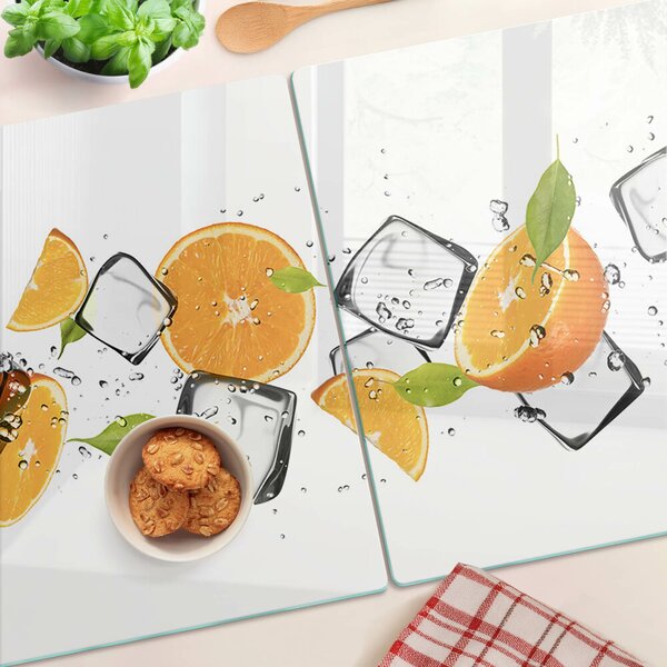 Skleněná deska do kuchyně Citrus s ledem ddk-nr-wm-00006908