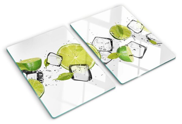 Skleněná krájecí deska Citrony s ledem ve vodě ddk-nr-wm-00006909