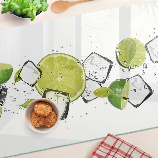 Skleněná krájecí deska Citrony s ledem ve vodě ddk-nr-wm-00006909