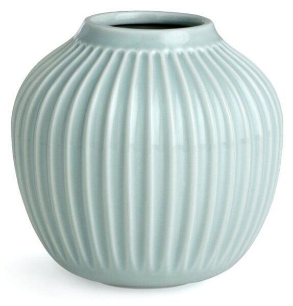 Mentolově modrá kameninová váza Kähler Design Hammershoi, ⌀ 13,5 cm