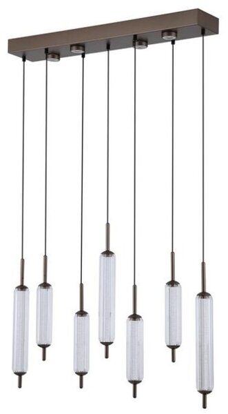 Searchlight 76210-7CL Stmívatelné LED svítidlo CATTAIL LATTE čirá skla