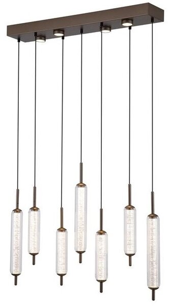 Searchlight 76210-7CL Stmívatelné LED svítidlo CATTAIL LATTE čirá skla