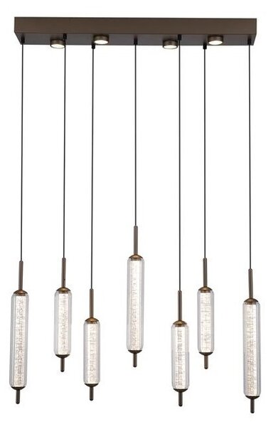 Searchlight 76210-7CL Stmívatelné LED svítidlo CATTAIL LATTE čirá skla