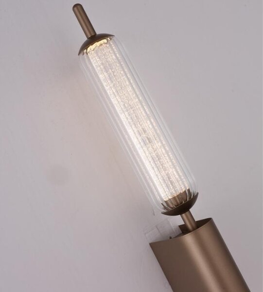 Searchlight 76210CL Stmívatelné nástěnné LED svítidlo CATTAIL LATTE čiré sklo