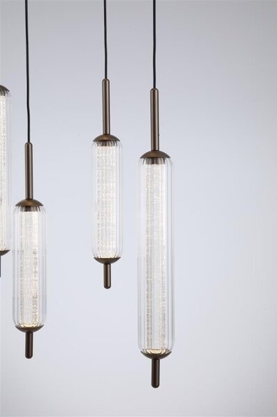 Searchlight 76210-7CL Stmívatelné LED svítidlo CATTAIL LATTE čirá skla