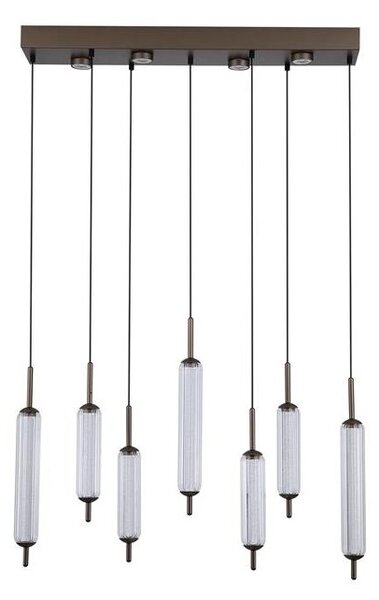 Searchlight 76210-7CL Stmívatelné LED svítidlo CATTAIL LATTE čirá skla