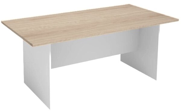 Jednací kancelářský stůl PRIMO WHITE, 180x90 cm, bílá/dub přírodní