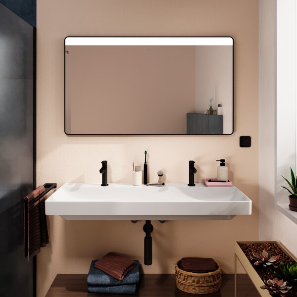 Hansgrohe Xarita Lite Q zrcadlo 120x70 cm obdélníkový s osvětlením černá 54960670